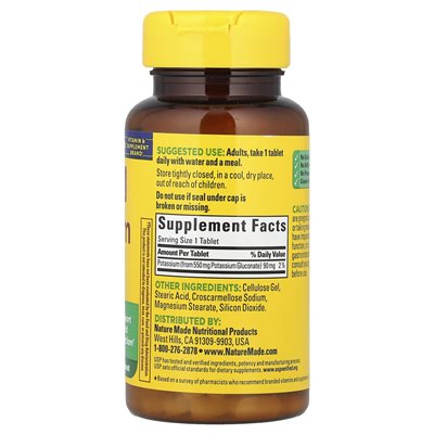 Natura, Potassium Gluconate, 100 Tablets
