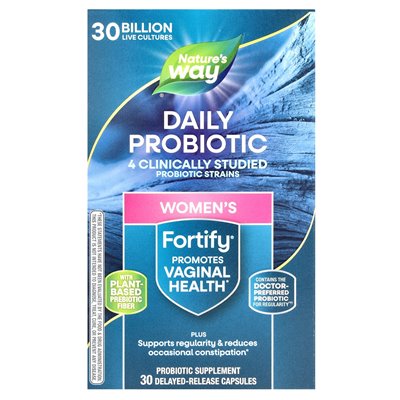 Nature's Way, Fortify® Women's Daily Probiotic, 30 Billion CFU, 30 Delayed Release Capsules