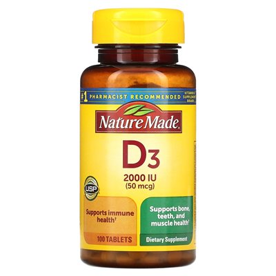 Natura wykonana, witamina D3, 100 tabletek