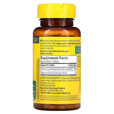 Natura wykonana, witamina D3, 100 tabletek