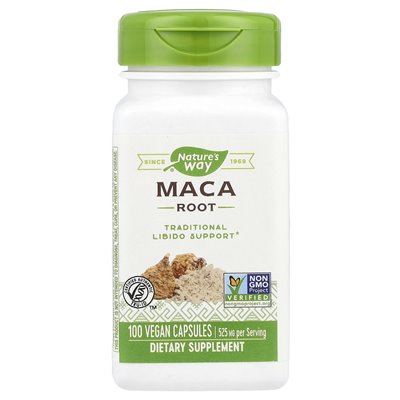 Nature's Way, Maca Root, 525 mg, 100 wegańskich kapsułek