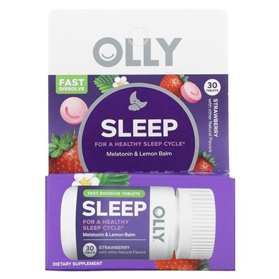 Olly, Schlaf, Erdbeeren, 30 Tabletten