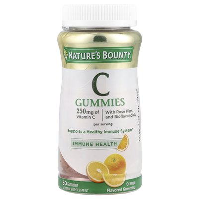 Nature's Bounty, Vitamin C, Orange, 250 mg, 80 Gummibärchen (125 mg pro Gummibärchen)