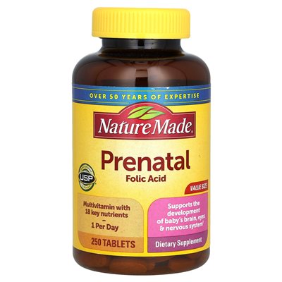 Natura wykonana, prenatalny kwas foliowy, 250 tabletek Natura wykonana, prenatalny kwas foliowy, 250 tabletek