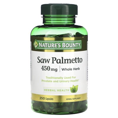 Nature's Bounty, Saw Palmetto, 450 mg, 250 kapsułek