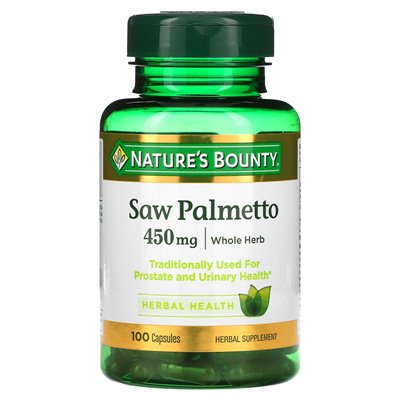 Nature's Bounty, Sägepalme, 450 mg, 100 Kapseln