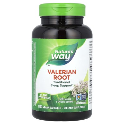 Nature's Way, Baldrianwurzel, 1590 mg, 180 vegane Kapseln (530 mg pro Kapsel)