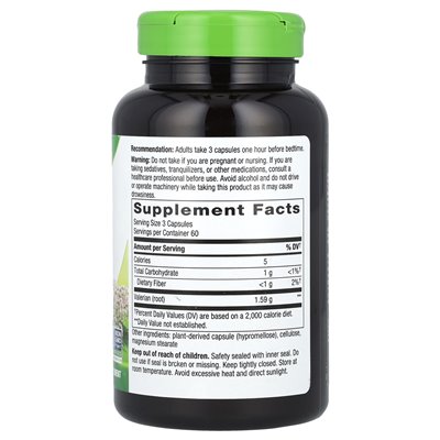 Nature's Way, Baldrianwurzel, 1590 mg, 180 vegane Kapseln (530 mg pro Kapsel)