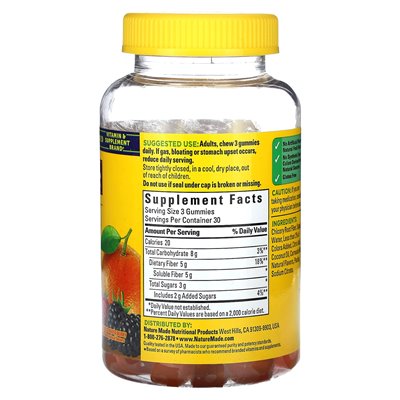 Nature Made, Gummi, pomarańczowe i mieszane jagody, 5 g, 90 gummy (1,5 g na gumę)
