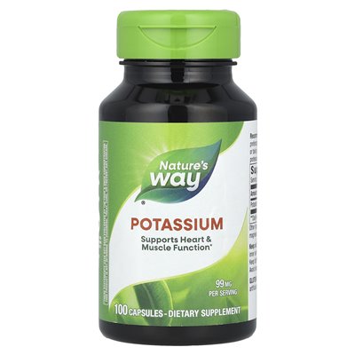 Nature's Way, Potas, 99 mg, 100 Kapsułek