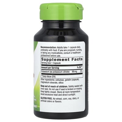 Nature's Way, Potas, 99 mg, 100 Kapsułek