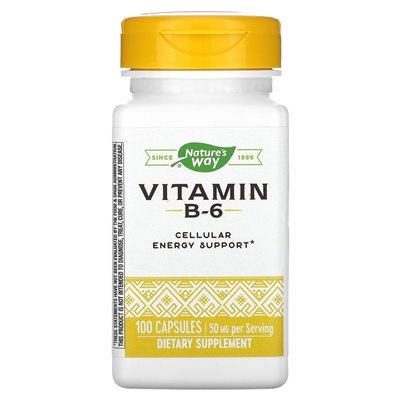 Nature, Vitamin B-6, 50 mg, 100 Kapseln