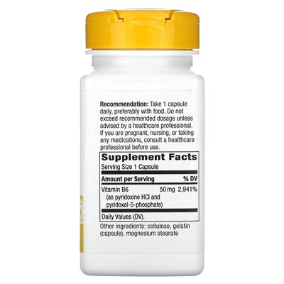 Nature, Vitamin B-6, 50 mg, 100 Kapseln