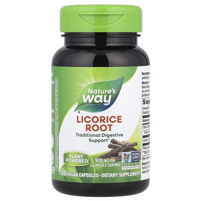 Nature's Way, Lukorice Root, 900 mg, 100 vegan capsules (450 mg per capsule)