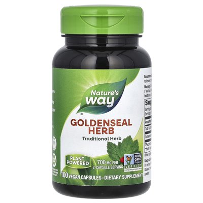 Nature's Way, Goldenseal Herb, 700 mg, 100 wegańskich kapsułek (350 mg na kapsułkę)