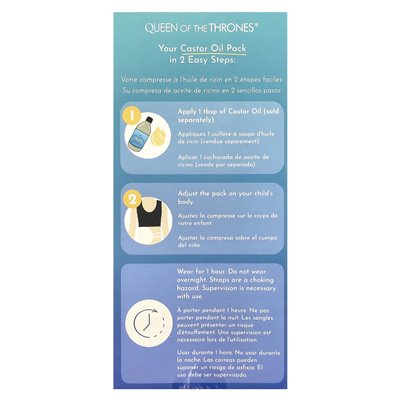 Queen of the Thrones, Castor Oil Pack, Kids, 1 Count