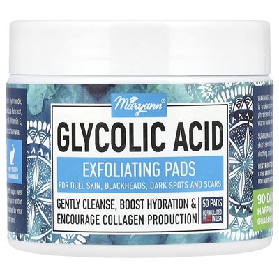 Maryann Organics, Exfoliling Cads z kwasem glikolowym, 50 podkładek