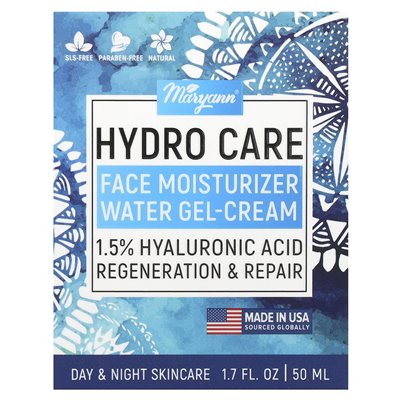 Maryann Organics, Hydro Care, Facial Moisturizing Water Gel, 1.7 fl oz (50 ml)