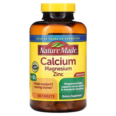 Nature Made, Zink-Magnesium-Calcium mit Vitamin D3, 300 Tabletten