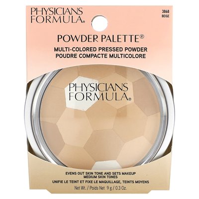 Formuła lekarzy, paleta proszku, prasowy prasowy wielokolorowy, 3868 Beige, 0,3 uncji (9 g)