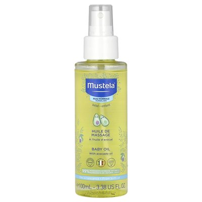 Mustela, olej dla niemowląt z olejem awokado, 3,38 fl oz (100 ml)