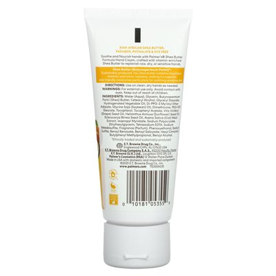 Palmer's, Shea Butter Formuła z witaminą E, Raw Shea Nourish Cream, 3,4 uncji (96 g)