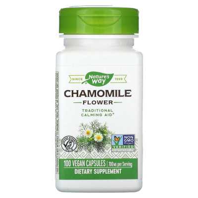 Nature, kwiat rumianek, 700 mg, 100 wegańskich kapsułek (350 mg na kapsułkę)