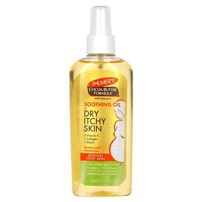 Palmers, Krem z Masłem Kakaowym z Witaminą E, Łagodzący Olej na Suchą, Swędzącą Skórę, 5.1 fl oz (150 ml)