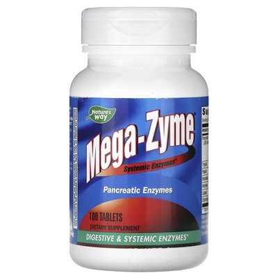 Nature's Way, Mega-Zyme, Systemic Enzymes, 100 Tablets Nature's Way, Mega-Zyme, Systemic Enzymes, 100 Tablets