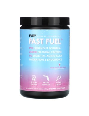 RSP Nutrition, Fast Fuel, Pre-Workout Formula, Miami Vice Coconut Colada, 11.64 oz (330 g) RSP Nutrition, Fast Fuel, Pre-Workout Formula, Miami Vice Coconut Colada, 11.64 oz (330 g)