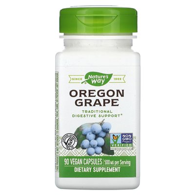 Nature's Way, Oregon Grape, 500 mg, 90 wegańskich kapsułek