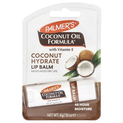 Palmer's, Formuła oleju kokosowego, balsam do ust hydratu kokosowego z witaminą E, 0,15 uncji (4 g) Palmer's, Formuła oleju kokosowego, balsam do ust hydratu kokosowego z witaminą E, 0,15 uncji (4 g)