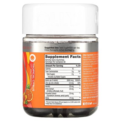 Olly, heavenly hair, tropical citrus, 60 gummy