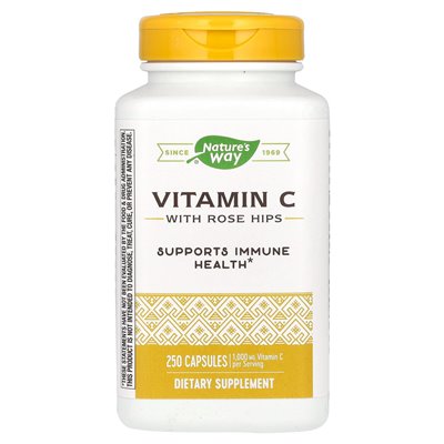 Nature, Vitamin C with Roses, 250 Capsules