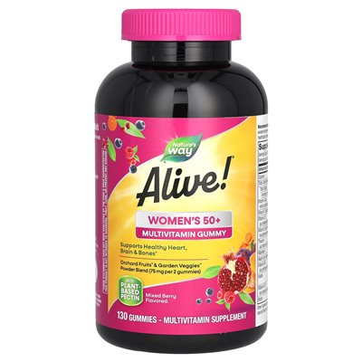 Natur, lebendig! Über 50 Multivitamingummis, gemischte Beeren, 130 Gummibärchen