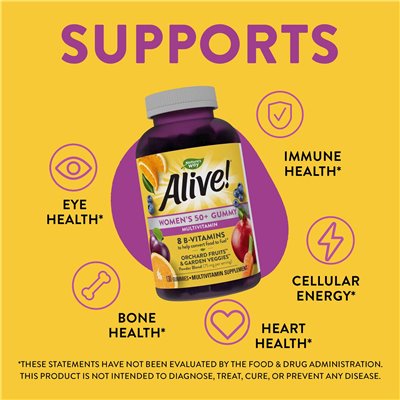 Nature, Alive! Over 50 gummy multivitamins, mixed berries, 130 gummy