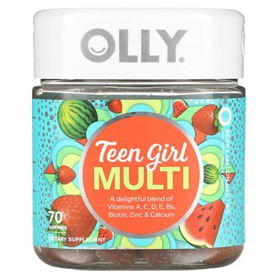 Olly, Teen Girl Multi, Berry Melon Besties, 70 Gummy Olly, Teen Girl Multi, Berry Melon Besties, 70 Gummy