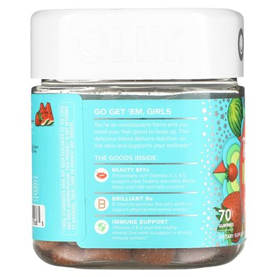Olly, Teen Girl Multi, Berry Melon Besties, 70 Gummy Olly, Teen Girl Multi, Berry Melon Besties, 70 Gummy
