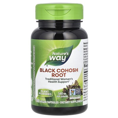 Nature's Way, Black Cohosh Root, 540 mg, 100 wegańskich kapsułek