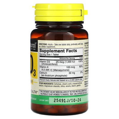Mason Natural, witamina K2 plus witamina D3, 100 tabletek Mason Natural, witamina K2 plus witamina D3, 100 tabletek