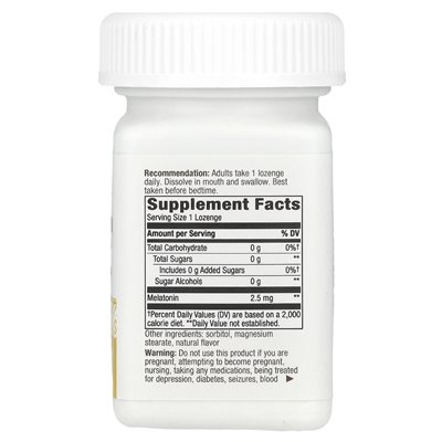 Nature's Way, Melatonin Pasek, 2,5 mg, 100 wegańskich ssaków Nature's Way, Melatonin Pasek, 2,5 mg, 100 wegańskich ssaków