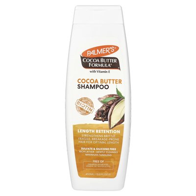 Palmer's, Cocoa Butter Formula z witaminą E, szampon retencyjny długości, 13,5 fl oz (400 ml) Palmer's, Cocoa Butter Formula z witaminą E, szampon retencyjny długości, 13,5 fl oz (400 ml)