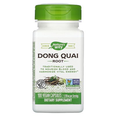 Nature's Way, Korzeń Dong Quai, 1130 mg, 100 wegańskich kapsułek (565 mg na kapsułkę)