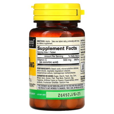 Mason Natural, Vitamin C, 500mg, 100 tablets
