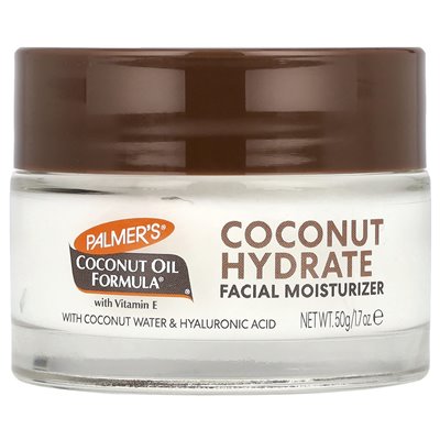Palmer's, Coconut Oil Formula z witaminą E, hydrat kokosowy krem ​​nawilżający twarz, 1,7 uncji (50 g)