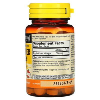 Mason Natural, Extra Strength Apple Cider, 100 tabletek