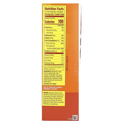 Metamucil, błonnik, przyprawa cynamonowa, 12 pakietów, 0,77 uncji (22 g) Metamucil, błonnik, przyprawa cynamonowa, 12 pakietów, 0,77 uncji (22 g)
