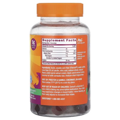 Metamucil, dzieci, gumie światłowodowe, mieszane jagody, 72 gumzy Metamucil, dzieci, gumie światłowodowe, mieszane jagody, 72 gumzy