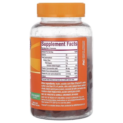 Metamucil, błonnik + witaminy, C, D i B12, Citrus Berry, 72 Gummy Metamucil, błonnik + witaminy, C, D i B12, Citrus Berry, 72 Gummy