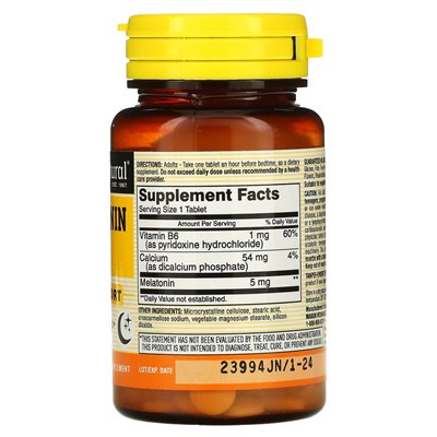 Mason Natural, Melatonin, 5 mg, 60 tablets